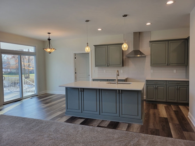 Madeline Kitchen with sage cabinets